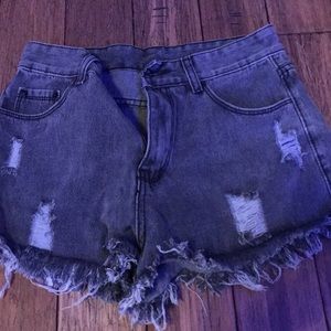 Grey denim shorts size small